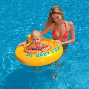 Надуваем пояс за бебета My Baby Float Intex, 70 см, PVC, безопасен, жълт