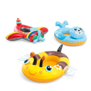 Детска надуваема лодка Pool Cruiser INTEX, за деца 3-6 г., PVC, самолет/лодка/рибка/тюленче