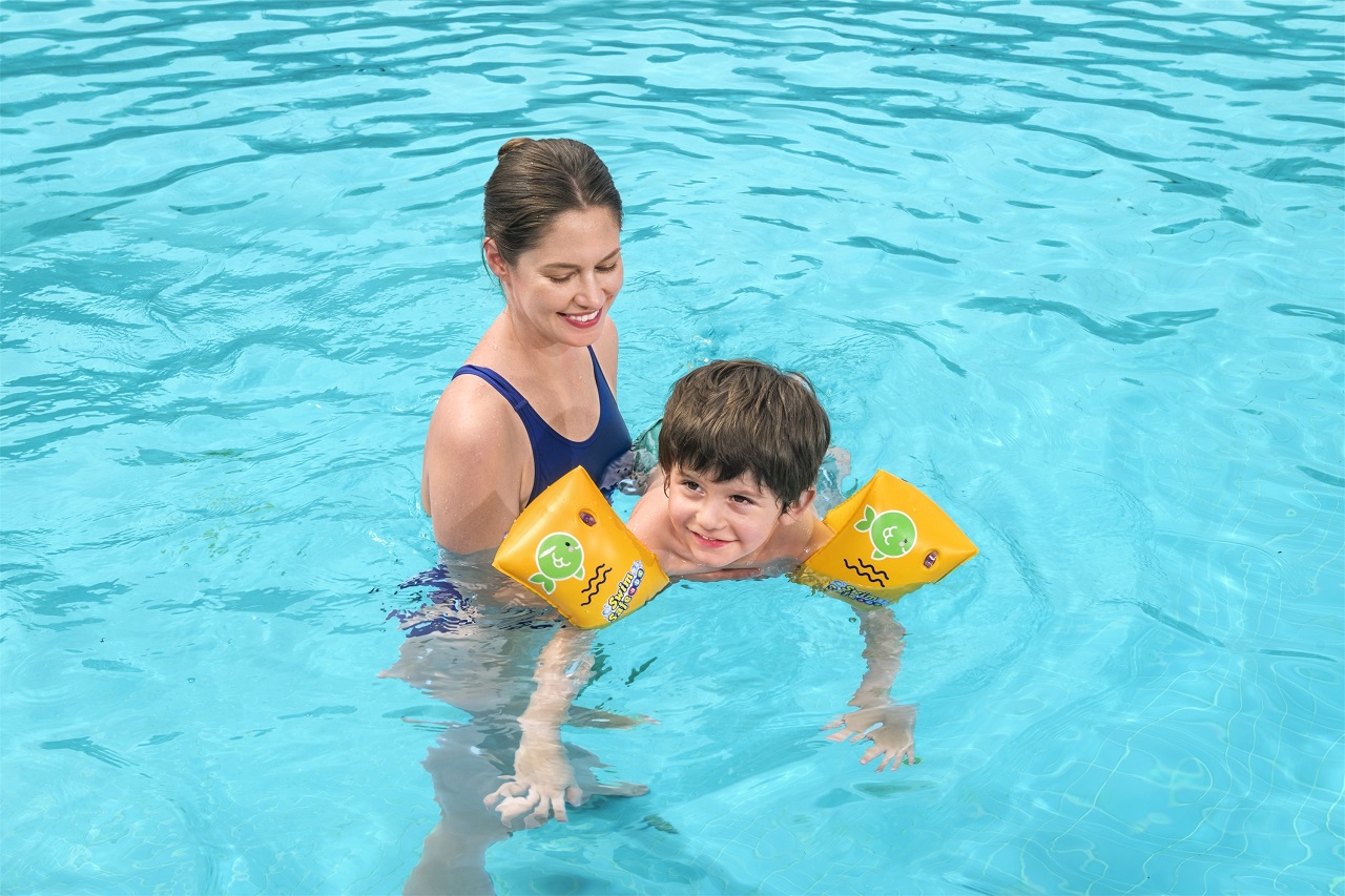 Детски надуваеми раменки Bestway Swim Safe S/M, 2 въздушни камери, PVC, цветни - Image 5