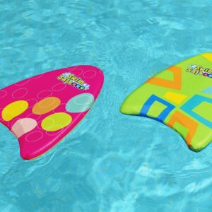 Дъска за плуване Bestway Kickboard, дунапренена, 42x32 см, безопасна, зелен/розов