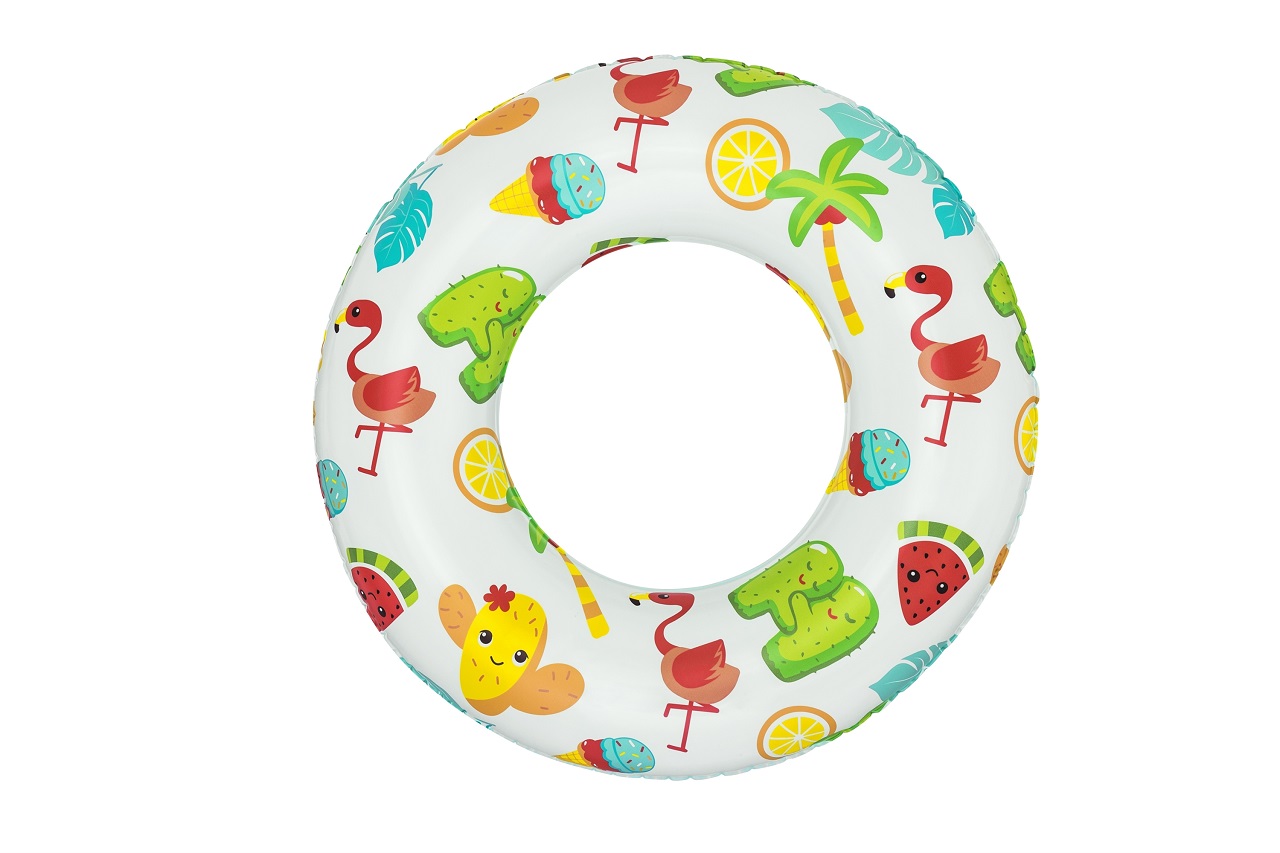 Детски надуваем пояс Bestway Swim Tube, 61 см, PVC, Звезда, Октопод, Плодове, Фламинго - Image 16