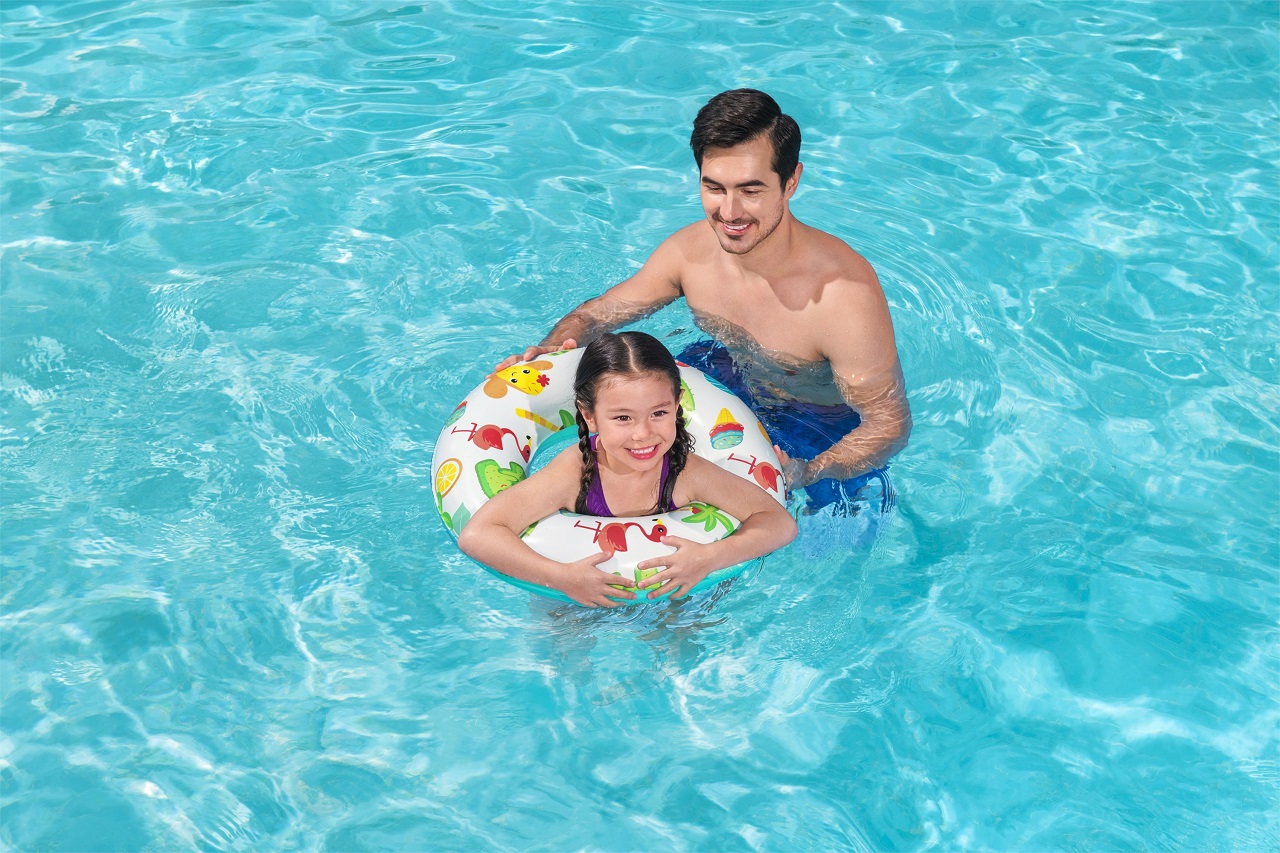 Детски надуваем пояс Bestway Swim Tube, 61 см, PVC, Звезда, Октопод, Плодове, Фламинго - Image 9