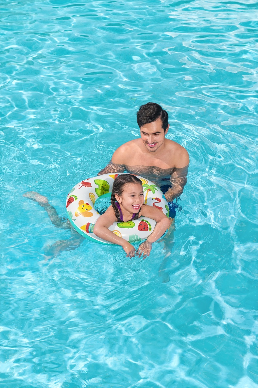 Детски надуваем пояс Bestway Swim Tube, 61 см, PVC, Звезда, Октопод, Плодове, Фламинго - Image 7