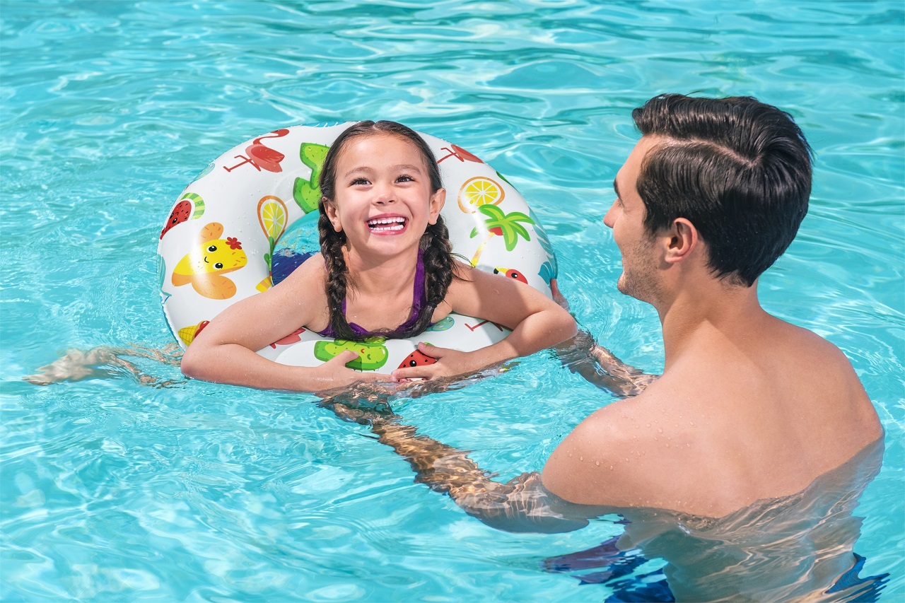 Детски надуваем пояс Bestway Swim Tube, 61 см, PVC, Звезда, Октопод, Плодове, Фламинго - Image 6
