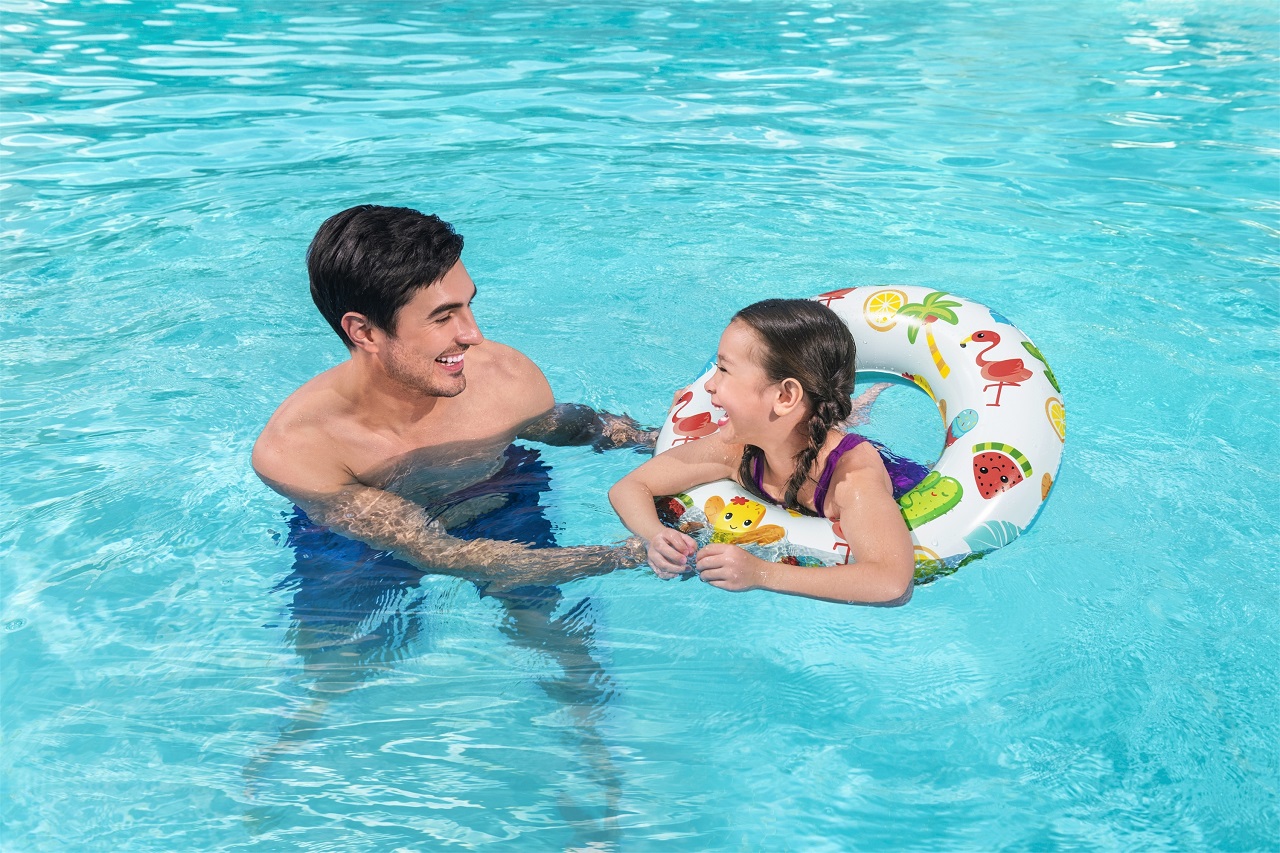Детски надуваем пояс Bestway Swim Tube, 61 см, PVC, Звезда, Октопод, Плодове, Фламинго - Image 5