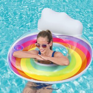 Надуваем пояс Rainbow Dreams Bestway, 107 см, PVC, с облегалка, дъга