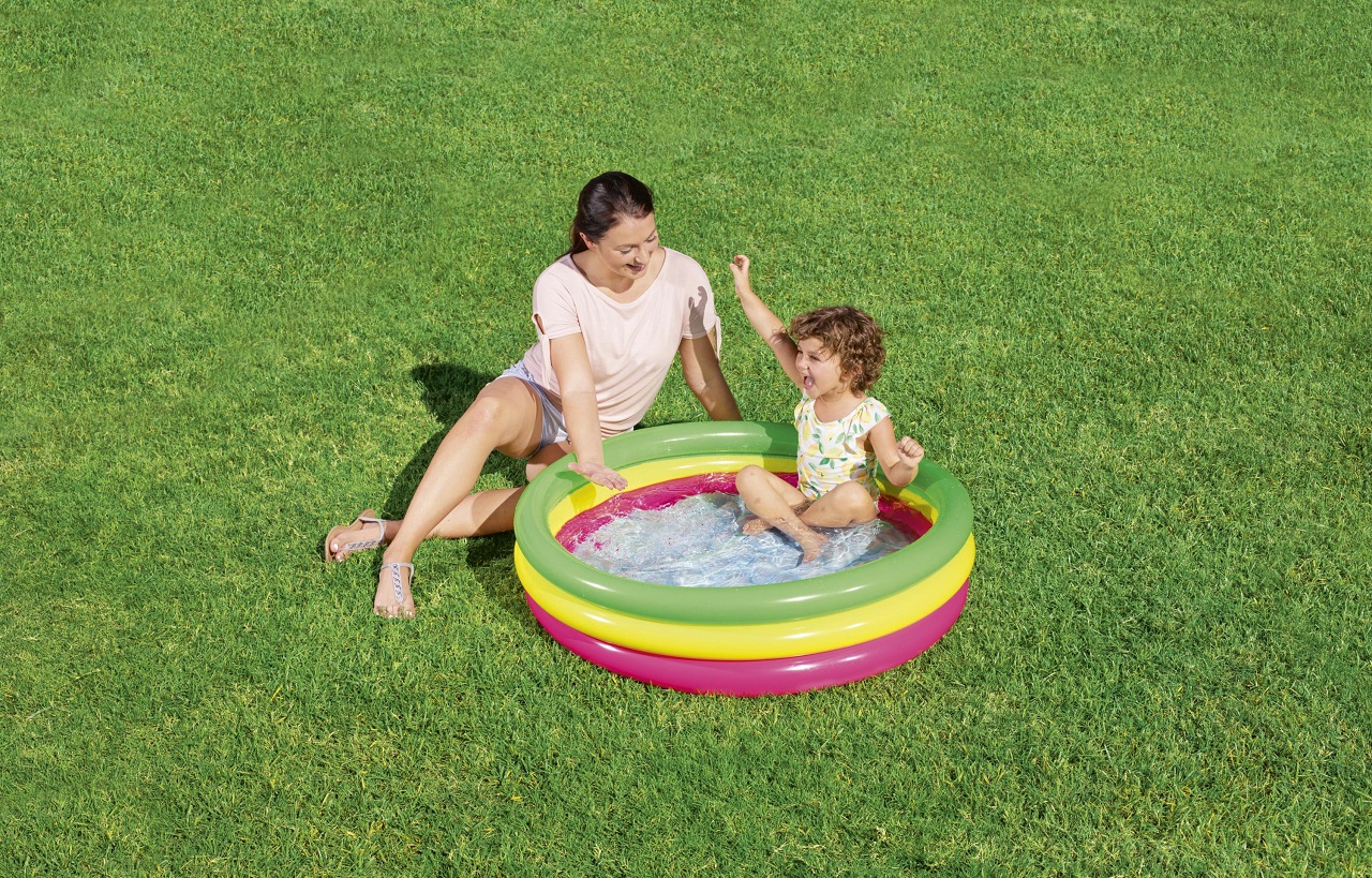Детски надуваем басейн Bestway, Summer Set Pool, 102 х 25 см, 3 пръстена, PVC, ярки цветове - Image 8