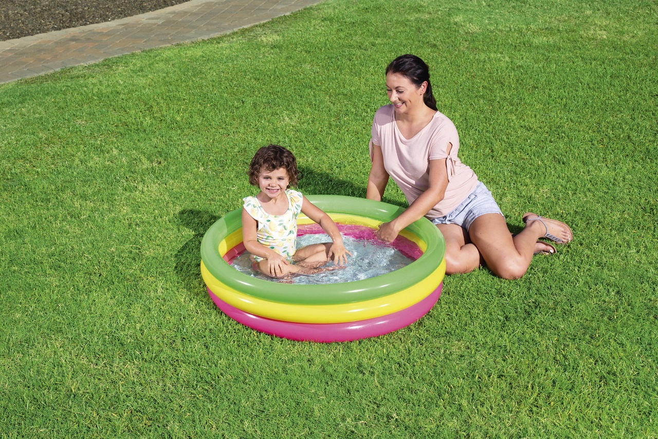Детски надуваем басейн Bestway, Summer Set Pool, 102 х 25 см, 3 пръстена, PVC, ярки цветове - Image 7
