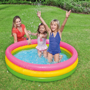 Детски надуваем басейн Intex Sunset Glow, среден, 147 x 33 см, PVC, 275 литра, цветен