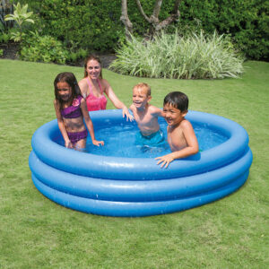 Детски надуваем басейн Intex Crystal Blue, 168 × 38 см, 581 литра, PVC, син