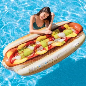 Надуваем дюшек Hotdog Mat Intex, 180 x 89 см, PVC, забавен дизайн, ярък