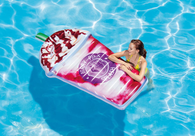 Надуваем дюшек шейк Intex, 198 x 107 см, PVC, за басейн и плаж, Berry Pink Splash - Image 3
