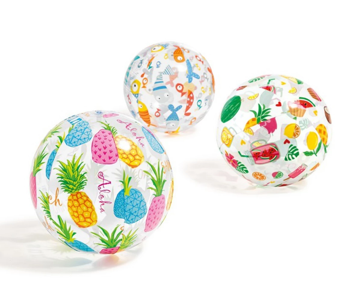 Надуваема топка Lively Print INTEX, диаметър 51 см, PVC, морска тематика