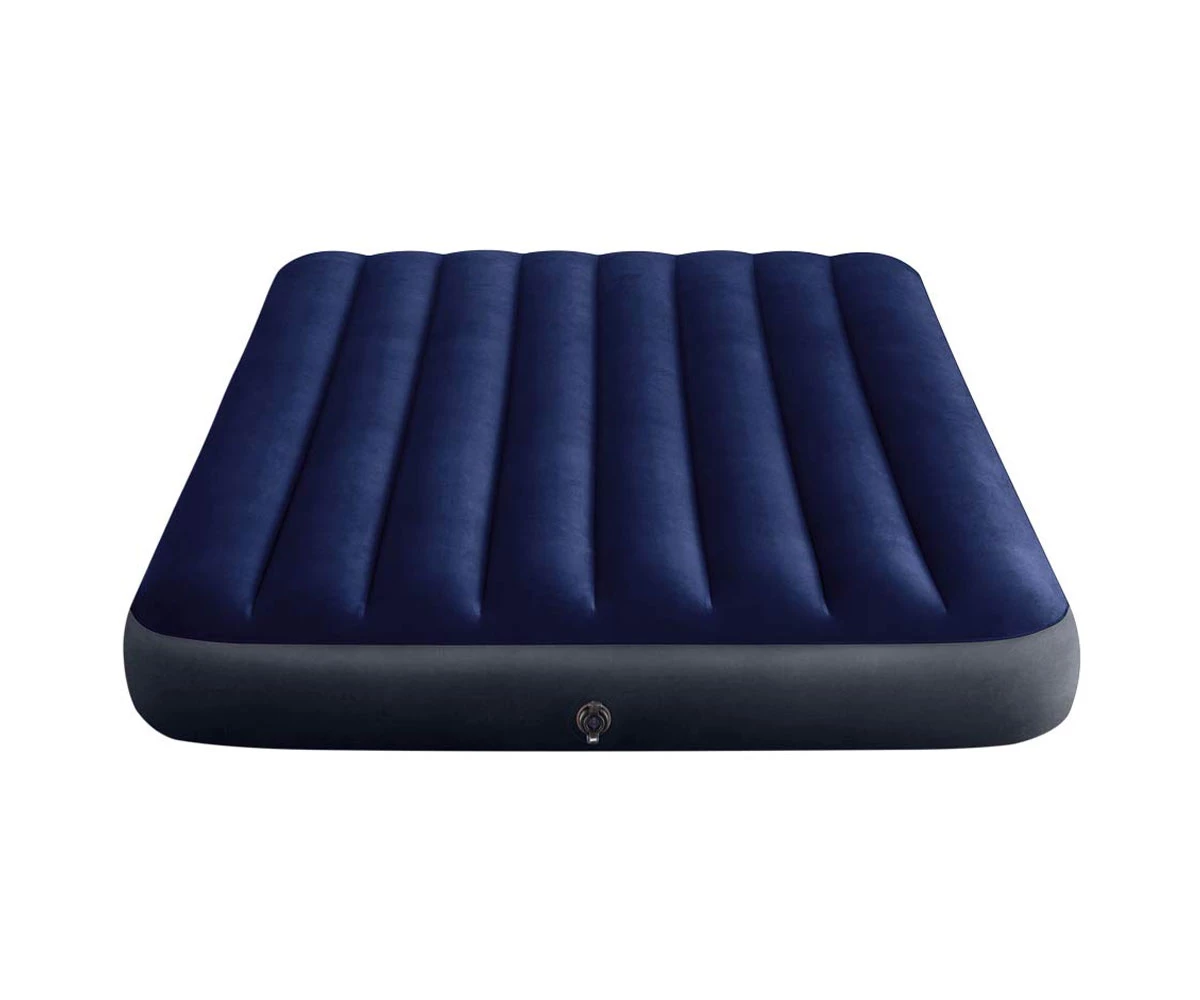 Надуваем матрак Intex Classic Downy, 137 х 191 х 25 см, Fiber-Tech, плюшен, PVC, син - Image 2