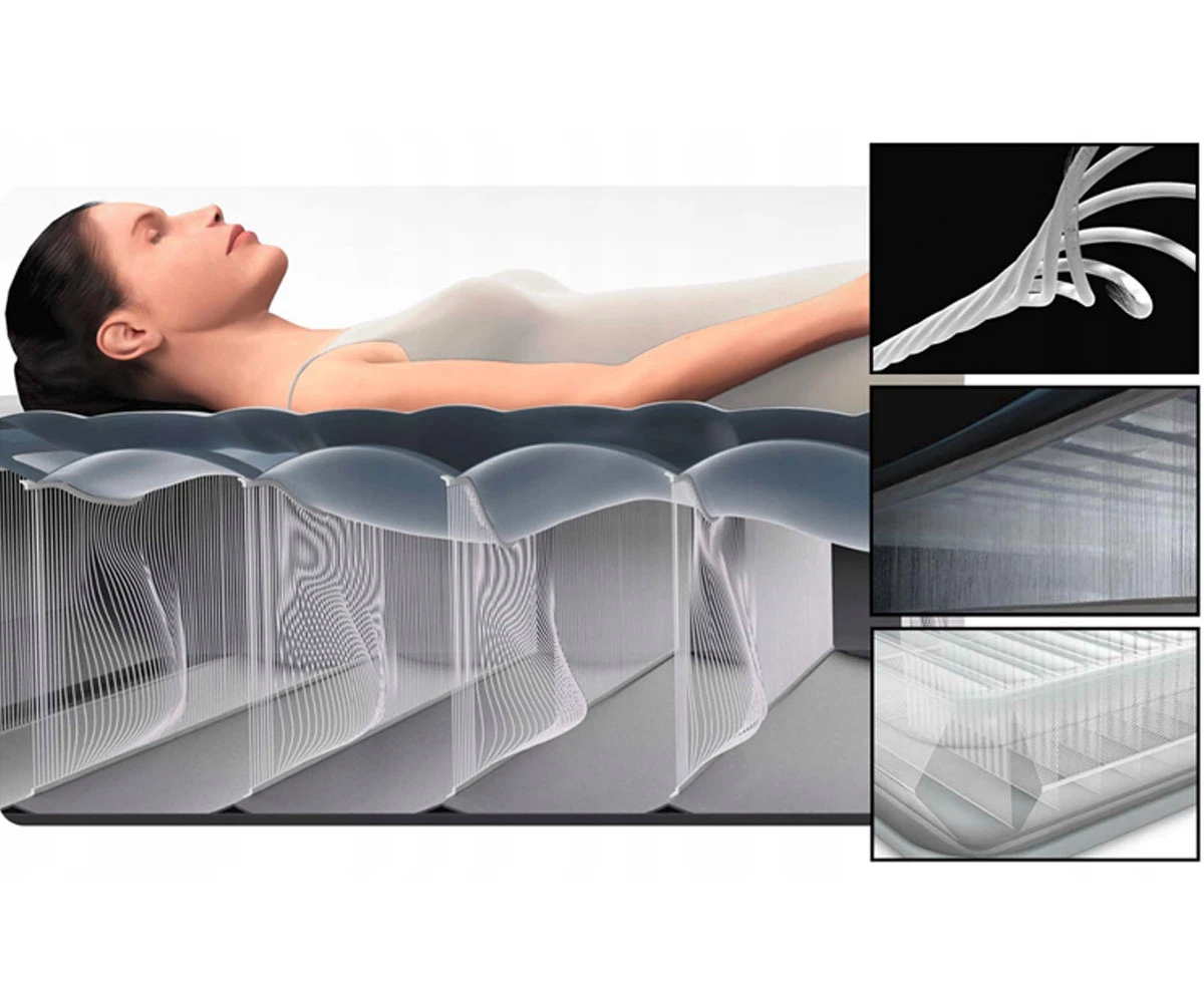 Надуваем матрак Intex Classic Downy, 137 х 191 х 25 см, Fiber-Tech, плюшен, PVC, син - Image 4