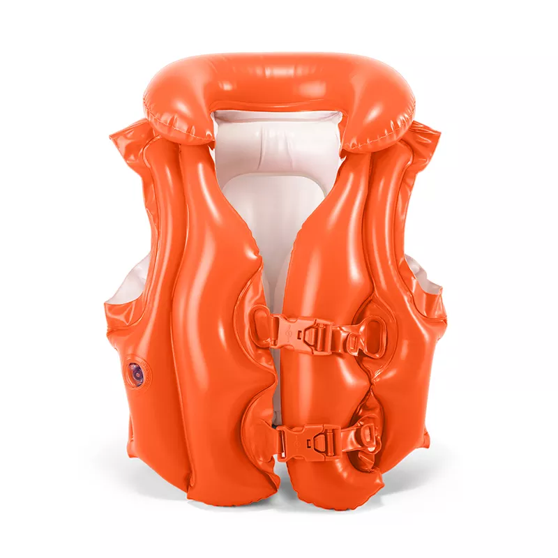 Детска надуваема жилетка INTEX Deluxe Swim Vest, 3-6 години, PVC, ярки цветове