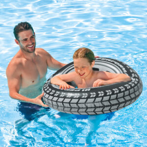 Надуваем пояс Гума, Giant Tire Intex, диаметър 91 см, PVC, черен