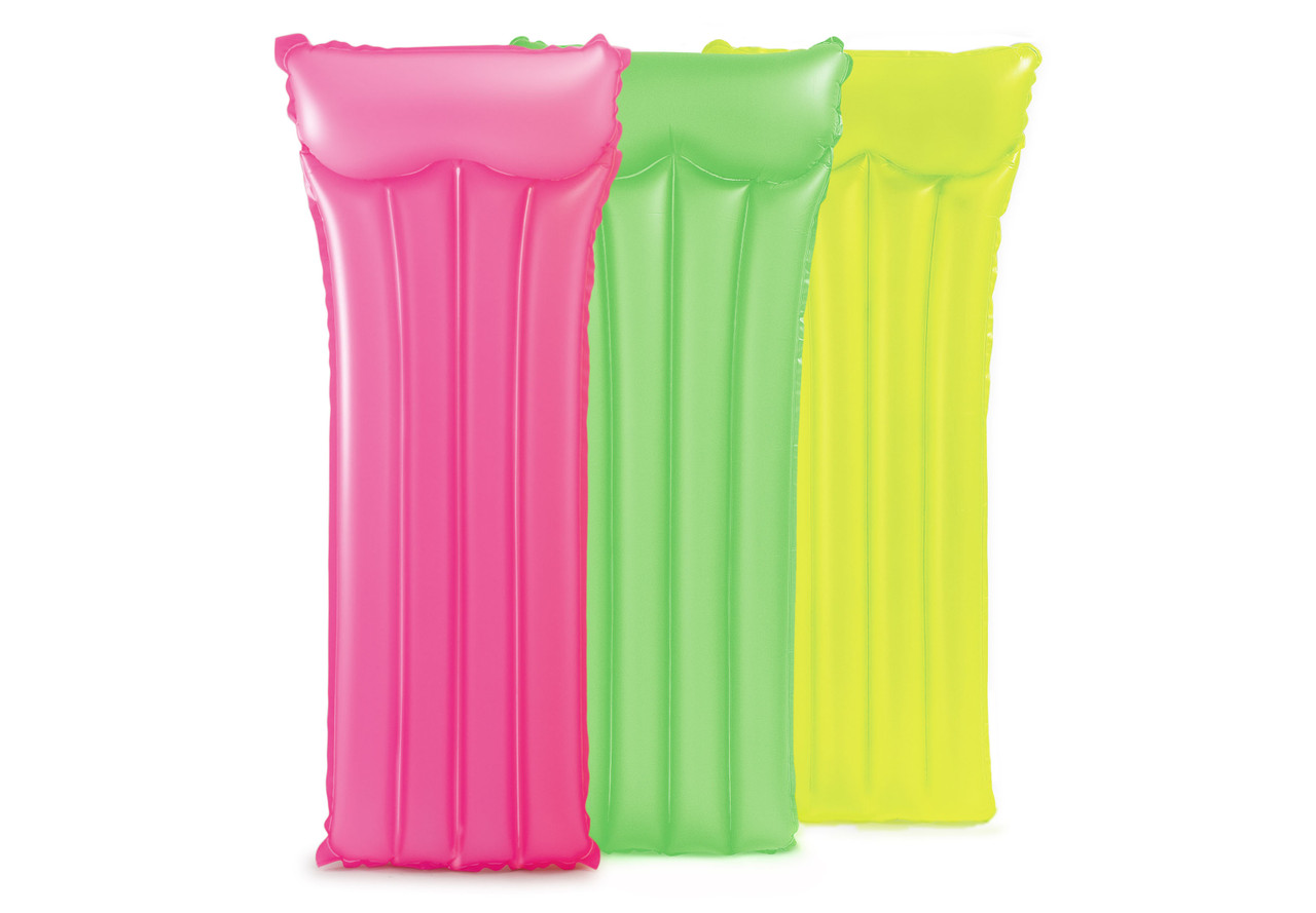 Надуваем дюшек Intex Neon Frost Air, 183x76 см, PVC, неонови цветове