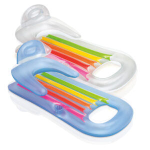 Надуваем дюшек кресло King Kool INTEX, 160 х 85 см, PVC, сив/син