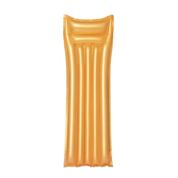 Надуваем дюшек Bestway Gold Swim Mat, 183 х 69 см, PVC, златен, с възглавница