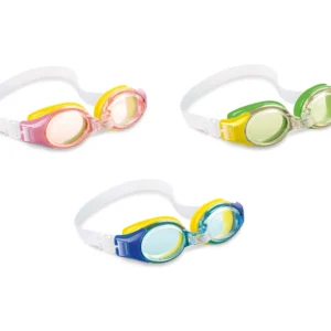 Детски очила за плуване AquaFlow Play Intex, UV защита, хипоалергенни, регулируеми, зелен, розов, син