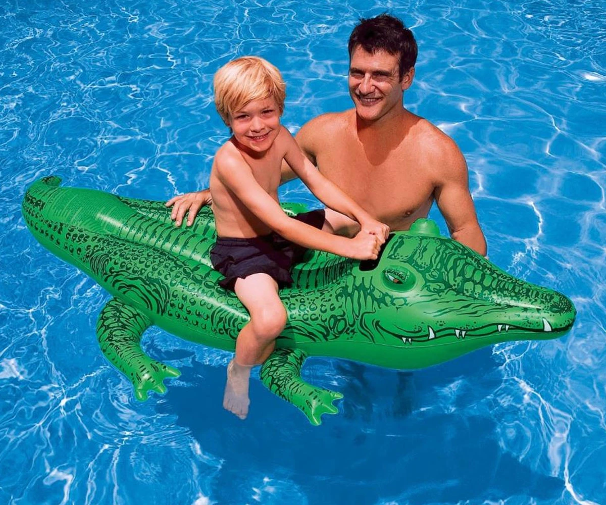 Надуваем алигатор LIL' Gator Ride-on Intex, 168 х 86 см, PVC, зелен