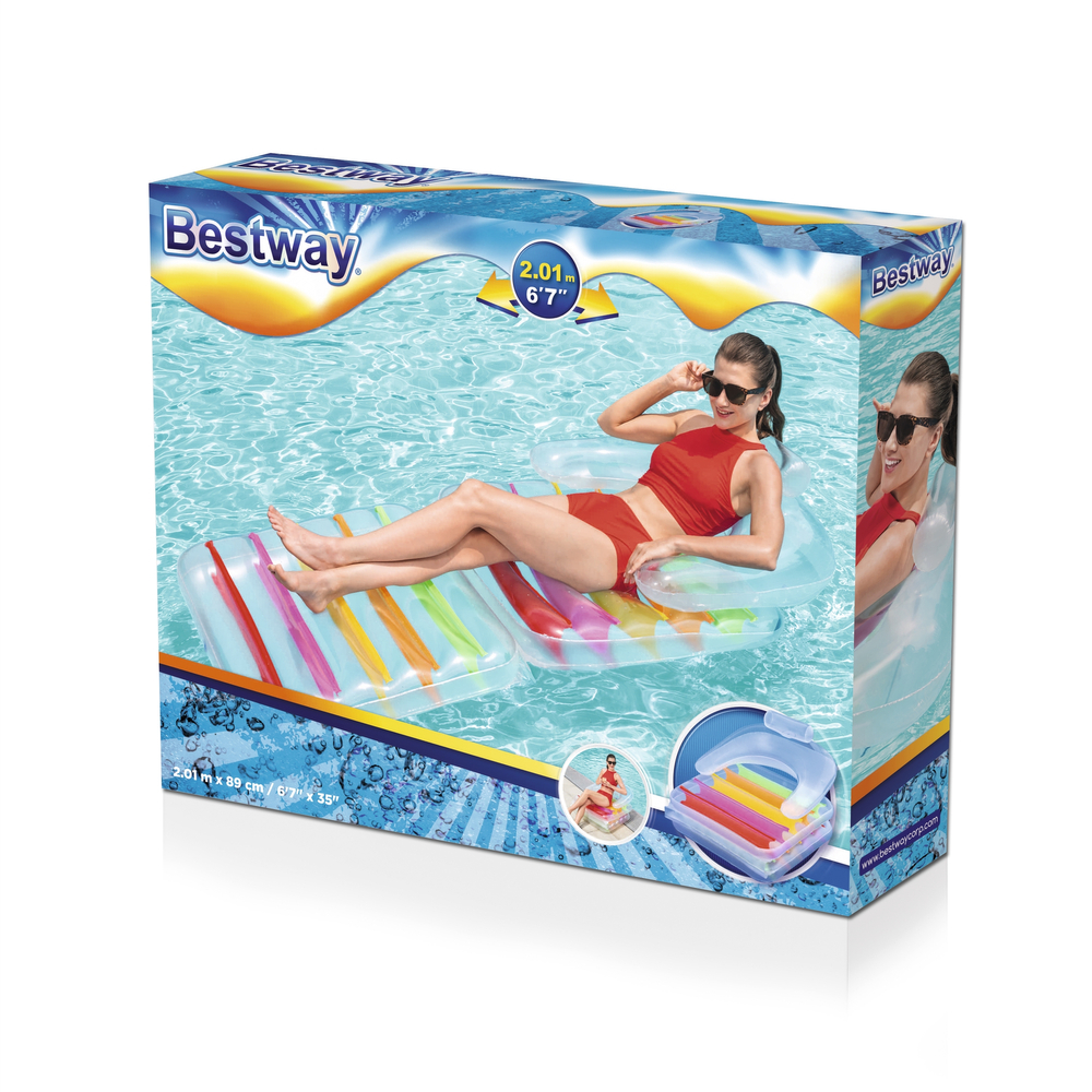 Надуваемо кресло Bestway, 2.01 х 89 см, PVC, 90 кг, многоцветно - Image 9