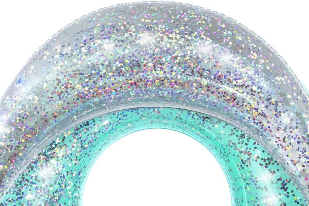 Надуваем пояс Glitter Dream Bestway, с облегалка, 1.17 м, PVC, тюркоаз с брокат - Image 4