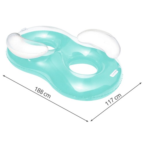 Надуваем двоен пояс Bestway, Double Ring Float, 188 x 117 см, PVC, за двама - Image 9