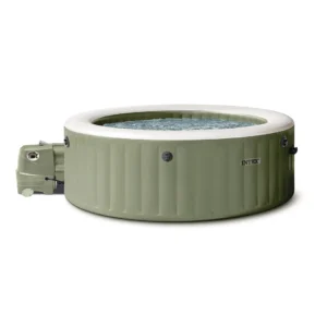 Надуваемо джакузи Pure Spa Bubble Therapy Intex, Надуваемо, диаметър 196 см, 4 места, PVC, зелен