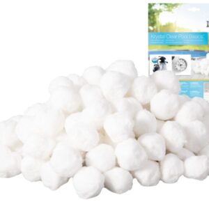 Пакет с бели топки за почистване на басейни Intex Krystal Clear Pool Basics, предназначени за ефективно филтриране и поддържане на чистота на водата.