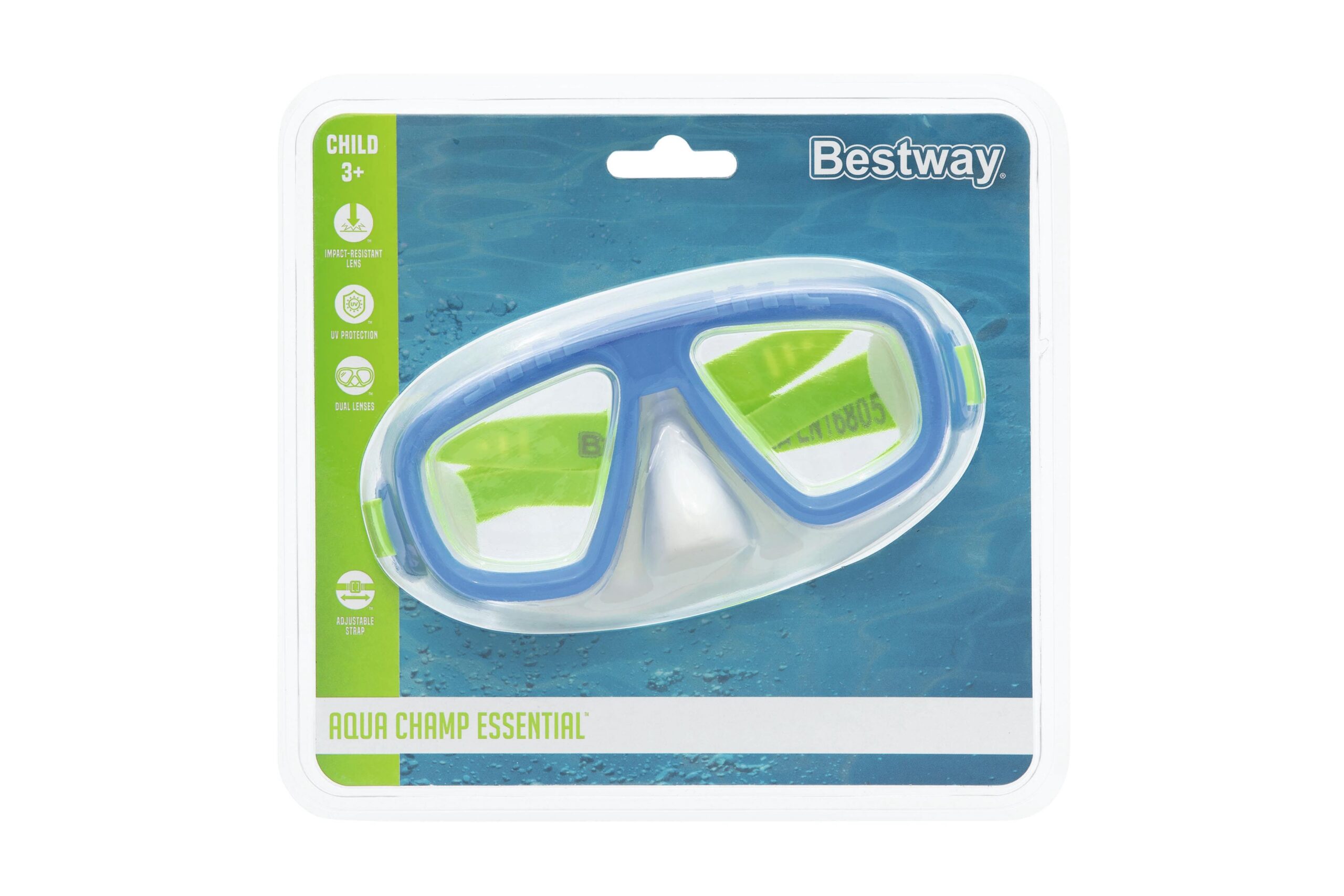 Детски шнорхел с UV защита и удароустойчиви стъкла от Bestway.
