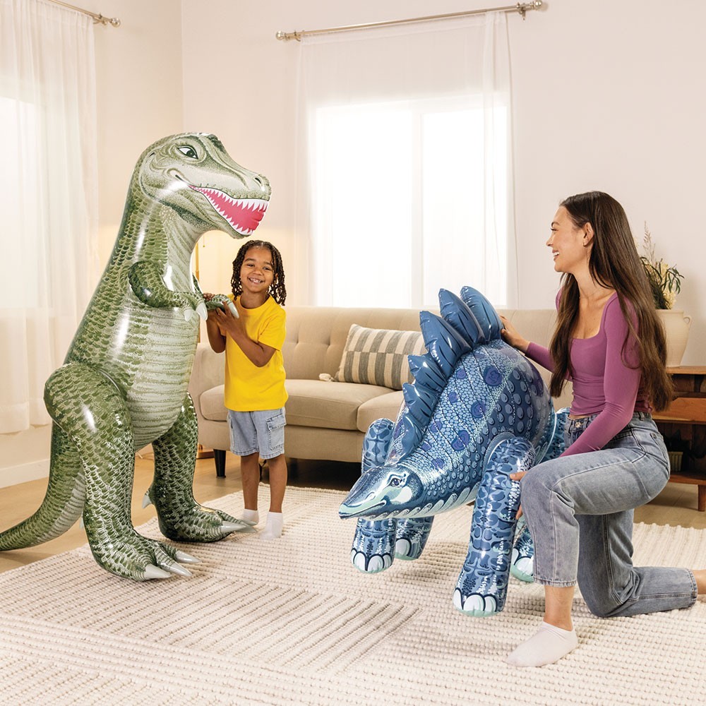 Детски надуваем Jurassic Dino, Intex, 147 x 109 x 76 см, PVC, Тиранозавър, Стегозавър - Image 8