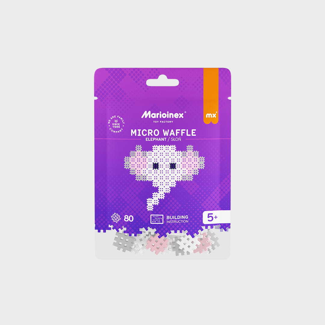 Marioinex - Комплект Micro Waffle 80 Elephant, 80 части