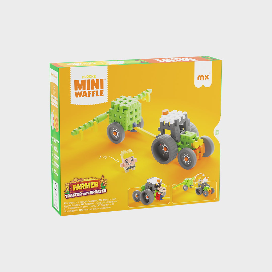 Marioinex - Мини фермер, трактор с пръскачка, 50 части - Image 3