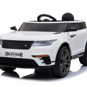Детски акумулаторен автомобил с USB, LAND ROVER RANGE ROVER, кожени седалки, бял