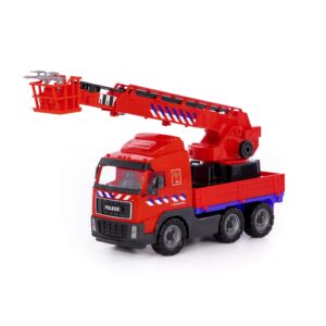 Камион с кран Polesie, PowerTruck Brandweer NL, червен