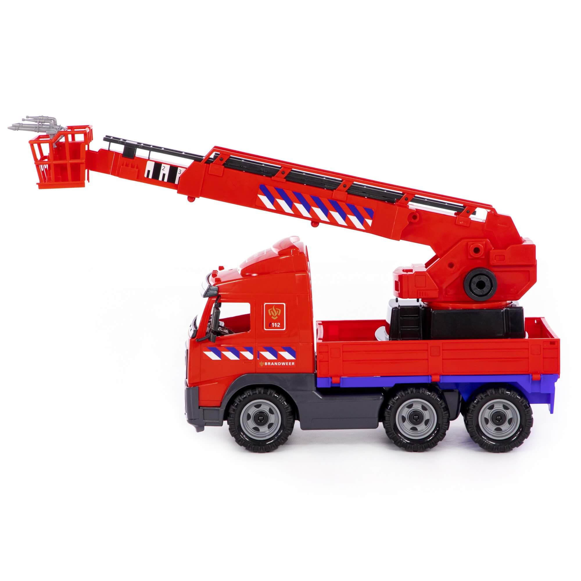 Камион с кран Polesie, PowerTruck Brandweer NL, червен - Image 3