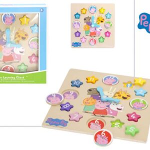 Образователен дървен часовник, Peppa Pig