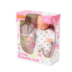 Кукла бебе Little Sweetie Polesie, меко тяло и биберон, дрехи 28 см