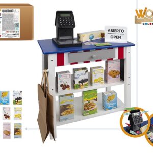 Дървен супермаркет с касов апарат 48 х 30 х 70см 25 ACC, Woomax