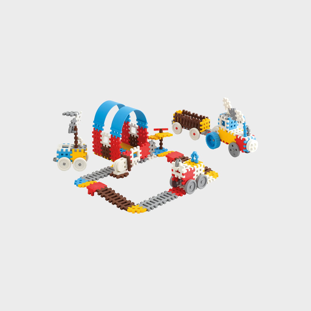 Marioinex - Мини конструктор гофрети 140 части, син - Image 2