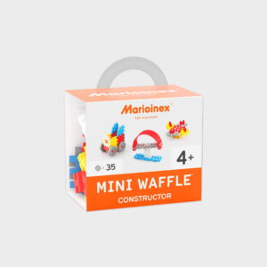 Marioinex - Мини конструктор гофрети, 35 части, син