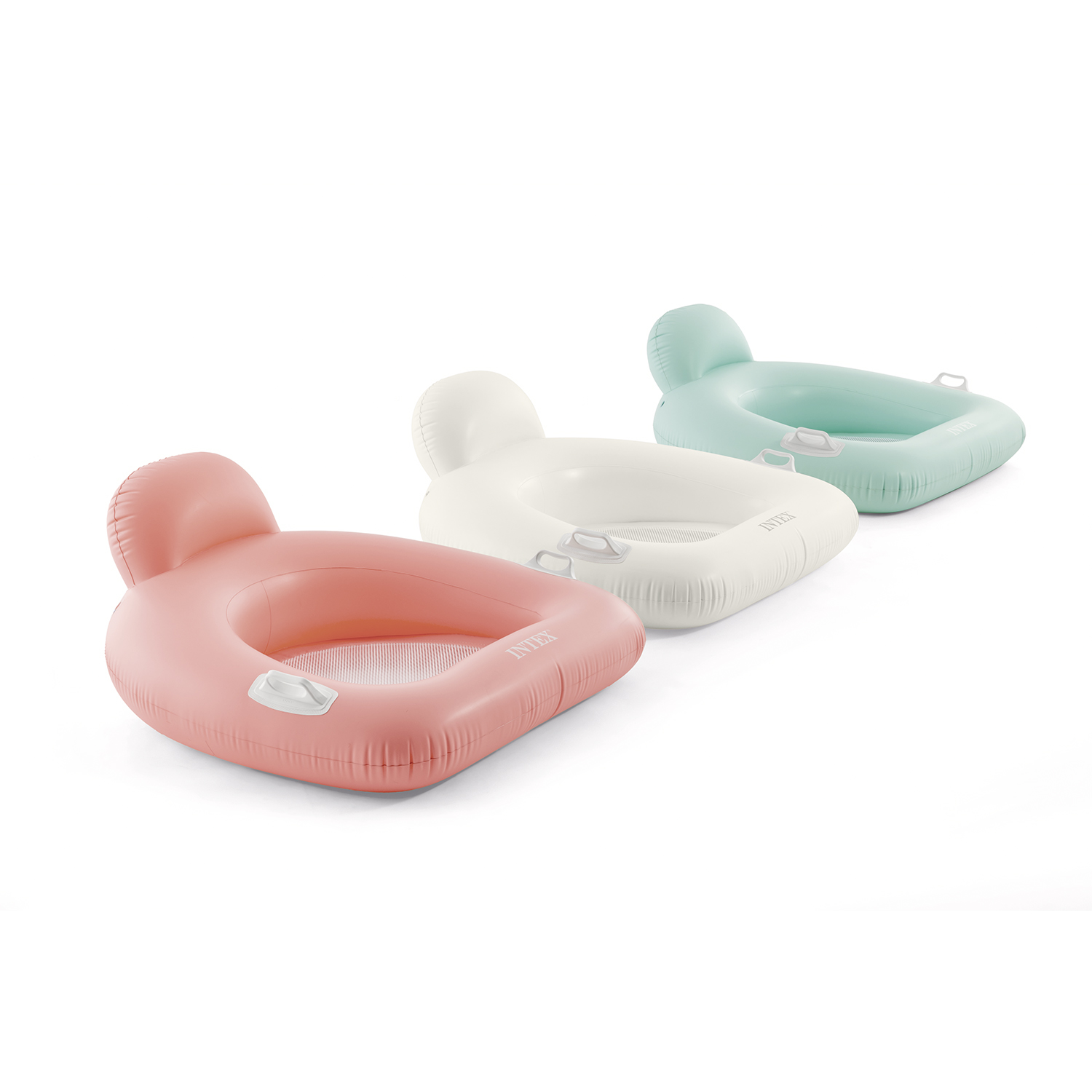 Надуваемо кресло за вода, PILLOW FLOAT LOUNGES INTEX с мрежесто дъно и облегалка - Image 4
