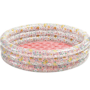 Детски надуваем басейн INTEX SWEET BLOSSOM BABY POOL, 86 х 25 см, надуваемо дъно, цветен