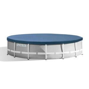 Покривало за басейн Intex, кръгло, диаметър 457 см, 28083, PVC материал, защита от замърсявания, тъмно син, всички сезони
