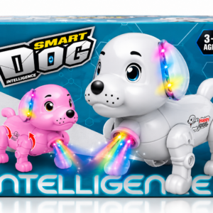 Интерактивно кученце Smart Dog, ходещо, музика и многоцветни светлини, 3+ години