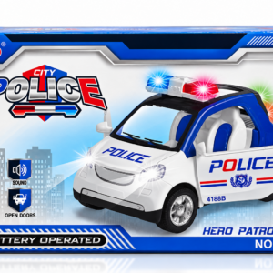 Детска полицейска кола City Police Hero Patrol, светлини, звуци, движение и отварящи се врати, 3+ години
