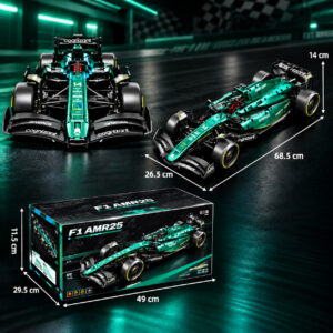Конструктор състезателен болид Формула 1 F1 AMR25 с 1960 части, реалистичен дизайн и детайлна конструкция