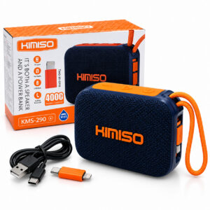 Преносима Bluetooth тонколона KIMISO KMS-290 с външна батерия 4000 mAh, функция Power Bank и USB зареждане